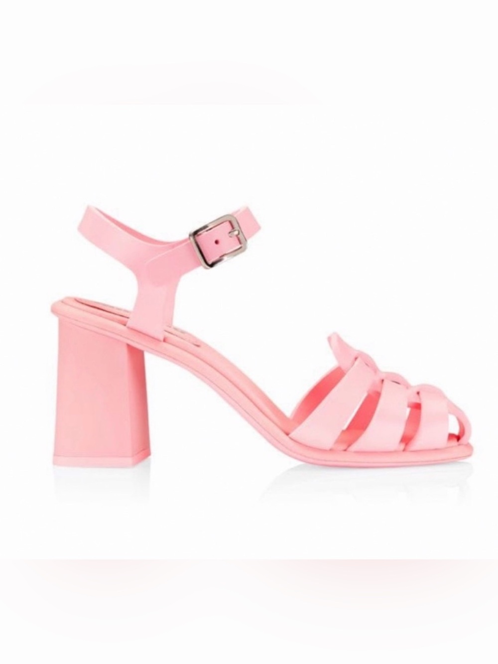 Miu Miu Pink Fisherman EVA Block Heel Sandal